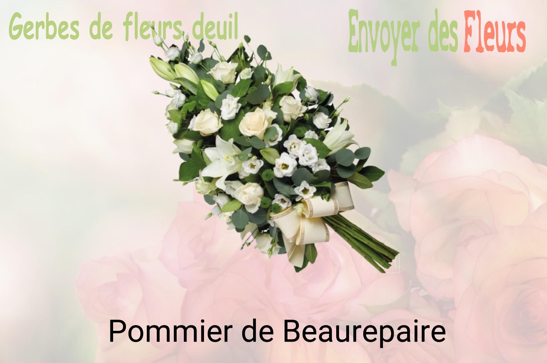 Gerbe de fleurs de deuil livrée à Pommier-de-Beaurepaire